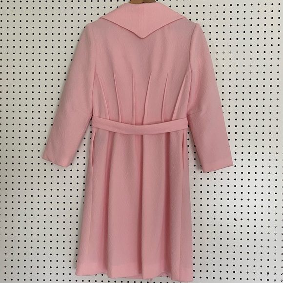 50’s 60’s 70’s Vintage Baby Pink Long Jacket - Picture 8 of 11